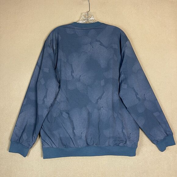 Travis Mathew Pullover Mens Large Blue Reversible Sneed Golf Side Zip Jacket - Picture 10 of 12